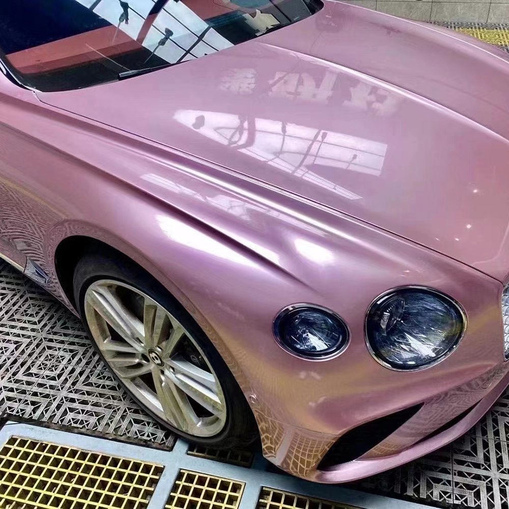 WRAPMASTER Super Gloss metallic PET Passion Pink Vinyl Car Wrap vehicle wraps