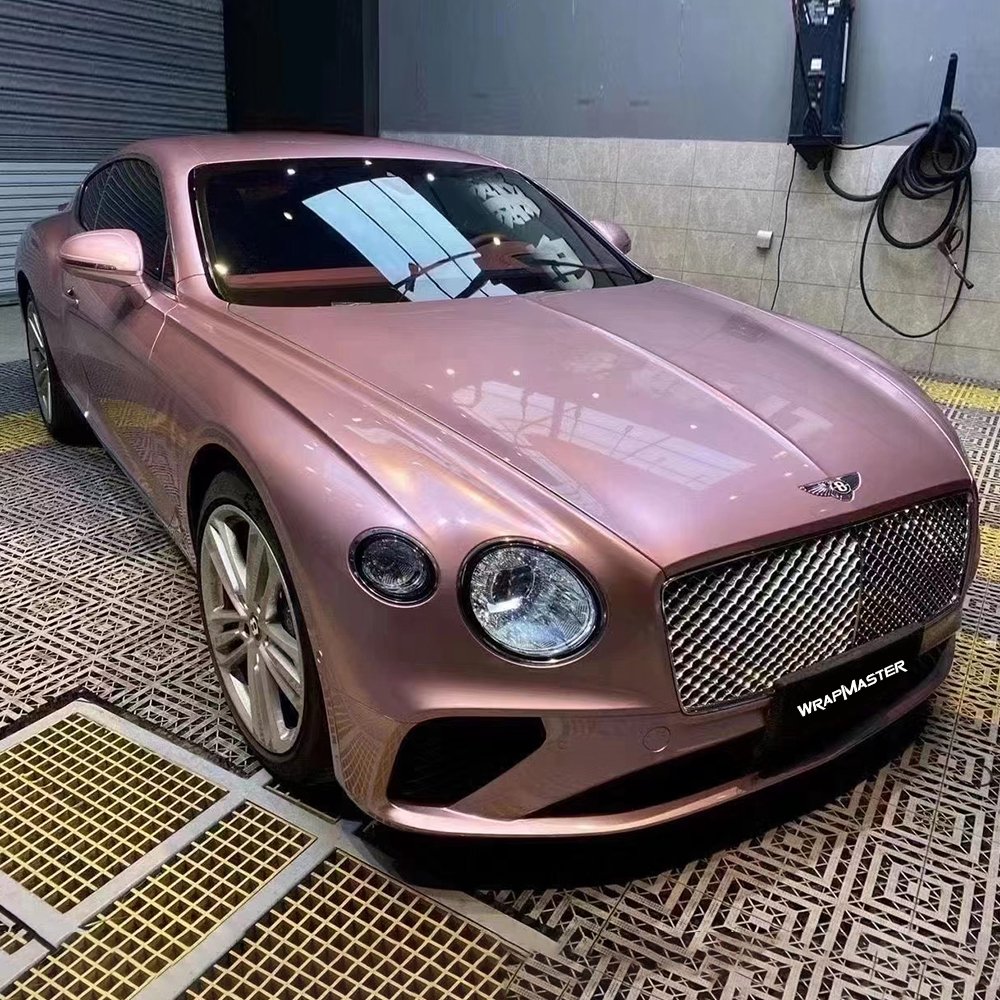 WRAPMASTER Super Gloss metallic PET Passion Pink Vinyl Car Wrap vehicle wraps