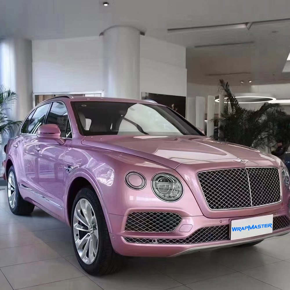 WRAPMASTER Super Gloss metallic PET Passion Pink Vinyl Car Wrap vehicle wraps