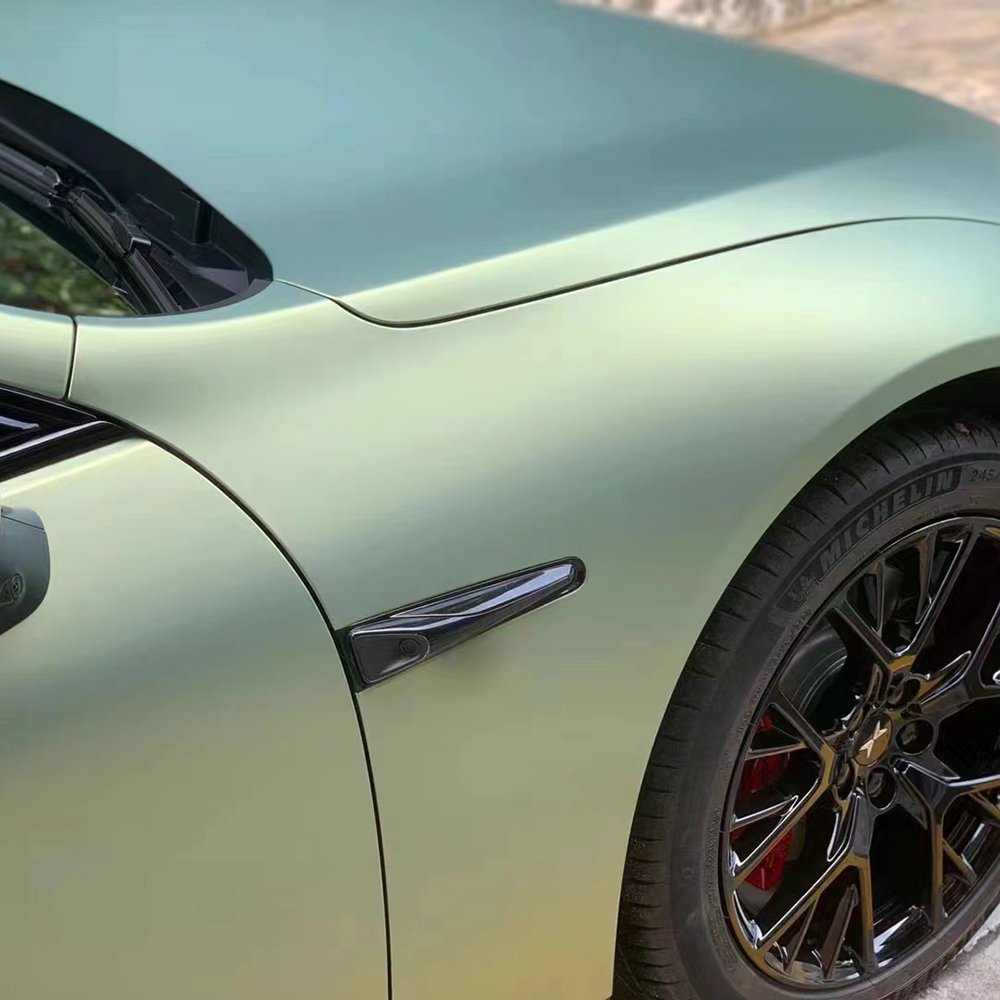 Low-Tack Solvent Acrylic PET Liner City Green Bamboo Car Wraps Vinyl Stickers Car Wrapping Film