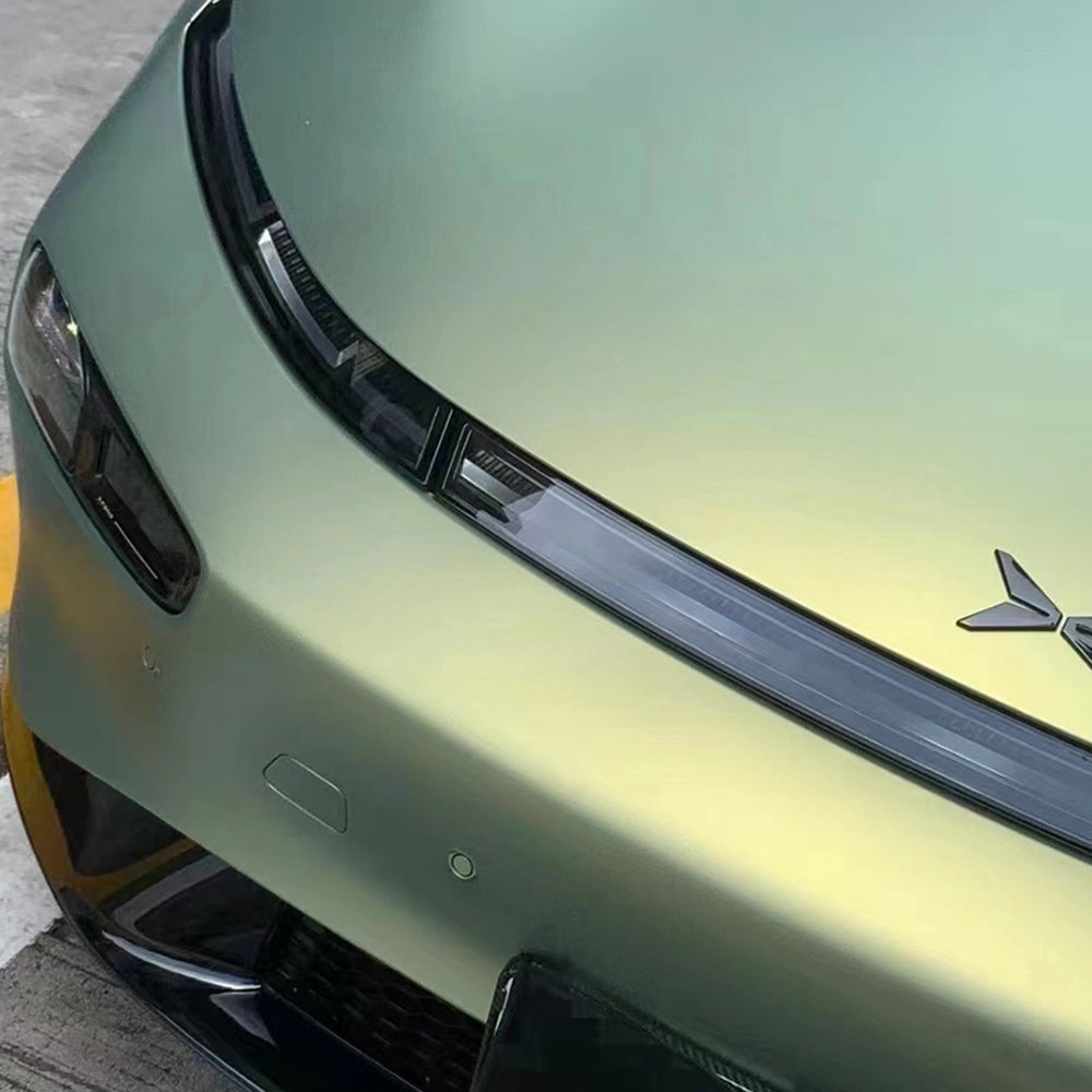 Low-Tack Solvent Acrylic PET Liner City Green Bamboo Car Wraps Vinyl Stickers Car Wrapping Film