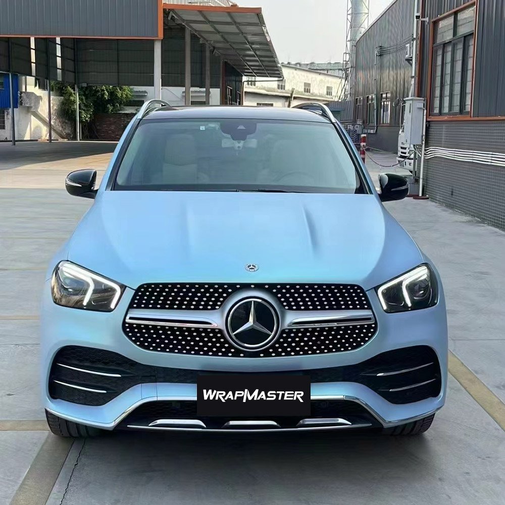 Wrapmaster 1.52*17m Automotive Car Vinyl Wrap Colour change film Ultra-Matte Green Blue Car Vinyl Wrap Film