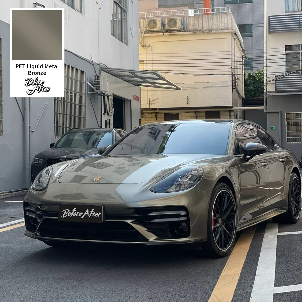 Gloss Metallic PET Liquid Metal Bronze Auto Wrapping Vinyl PVC Car Wrap Color Film Body Car Wrapping Vinyl Film