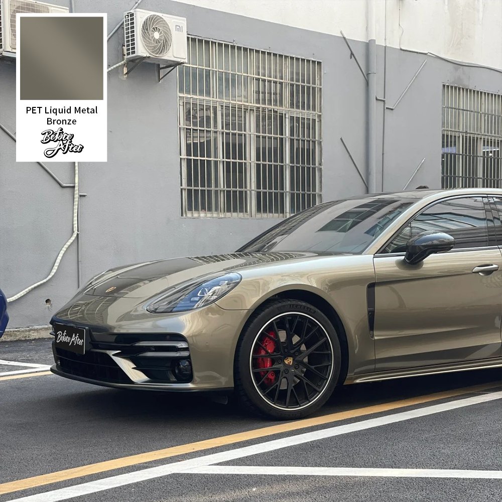 Gloss Metallic PET Liquid Metal Bronze Auto Wrapping Vinyl PVC Car Wrap Color Film Body Car Wrapping Vinyl Film