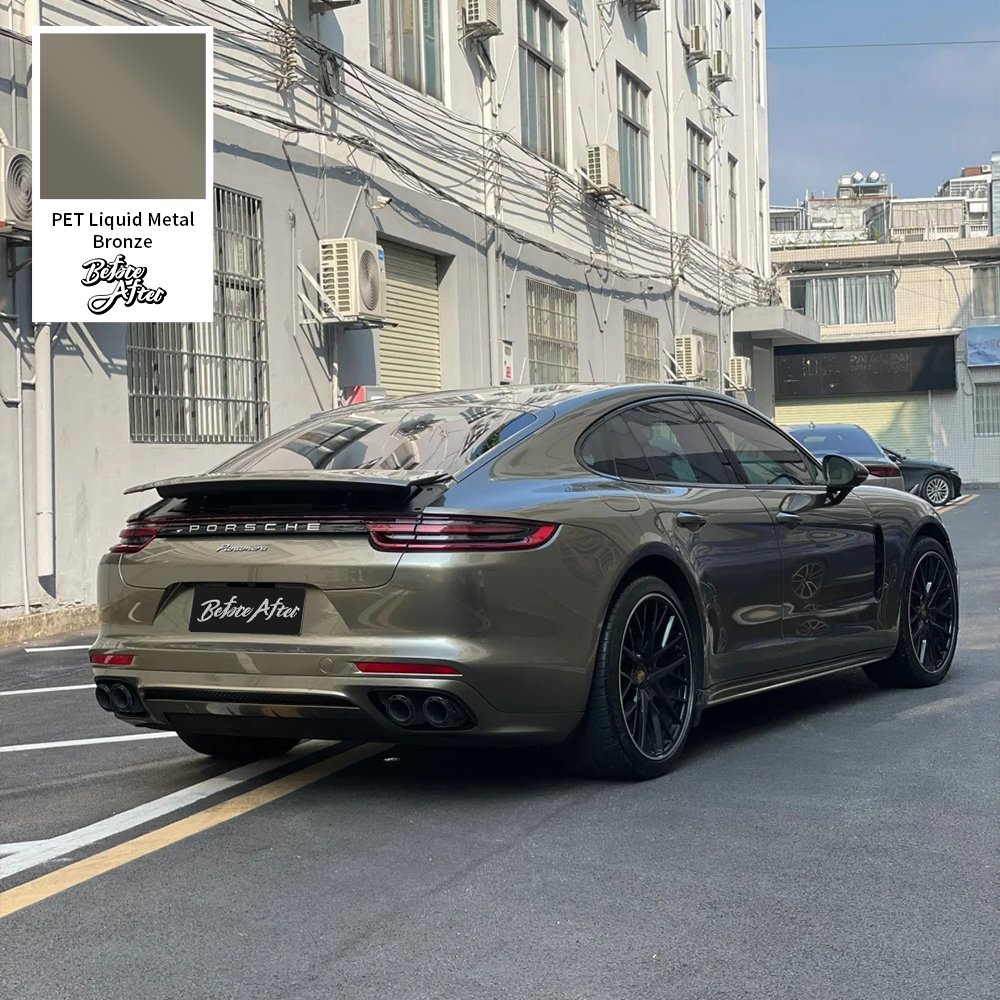 Gloss Metallic PET Liquid Metal Bronze Auto Wrapping Vinyl PVC Car Wrap Color Film Body Car Wrapping Vinyl Film