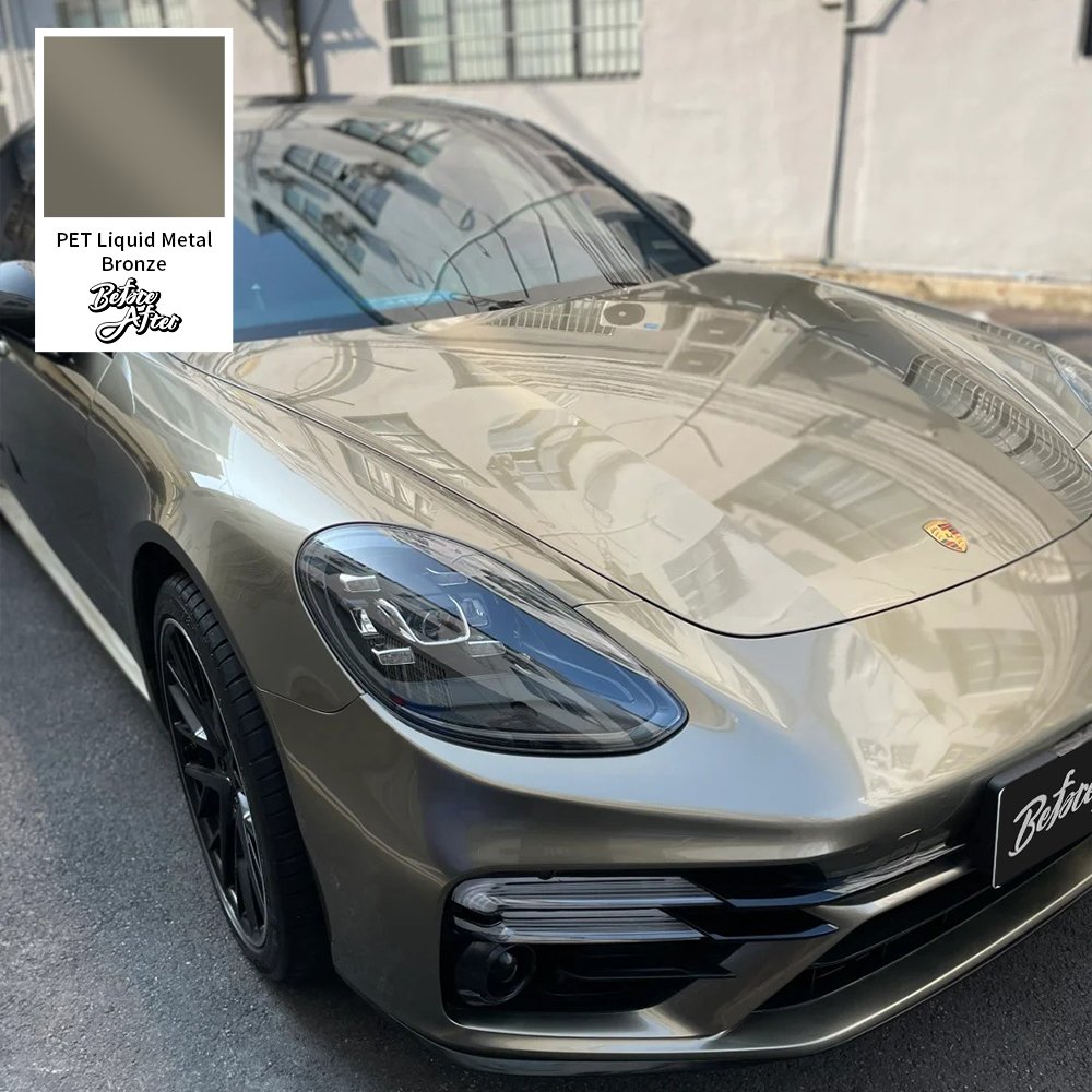 Gloss Metallic PET Liquid Metal Bronze Auto Wrapping Vinyl PVC Car Wrap Color Film Body Car Wrapping Vinyl Film
