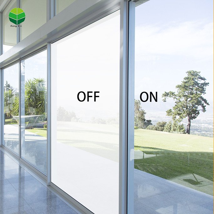 High Light Transmittance Self Adhesive Switchable PDLC Remote Control Privacy Film Smart Glass Film Window Door For Office