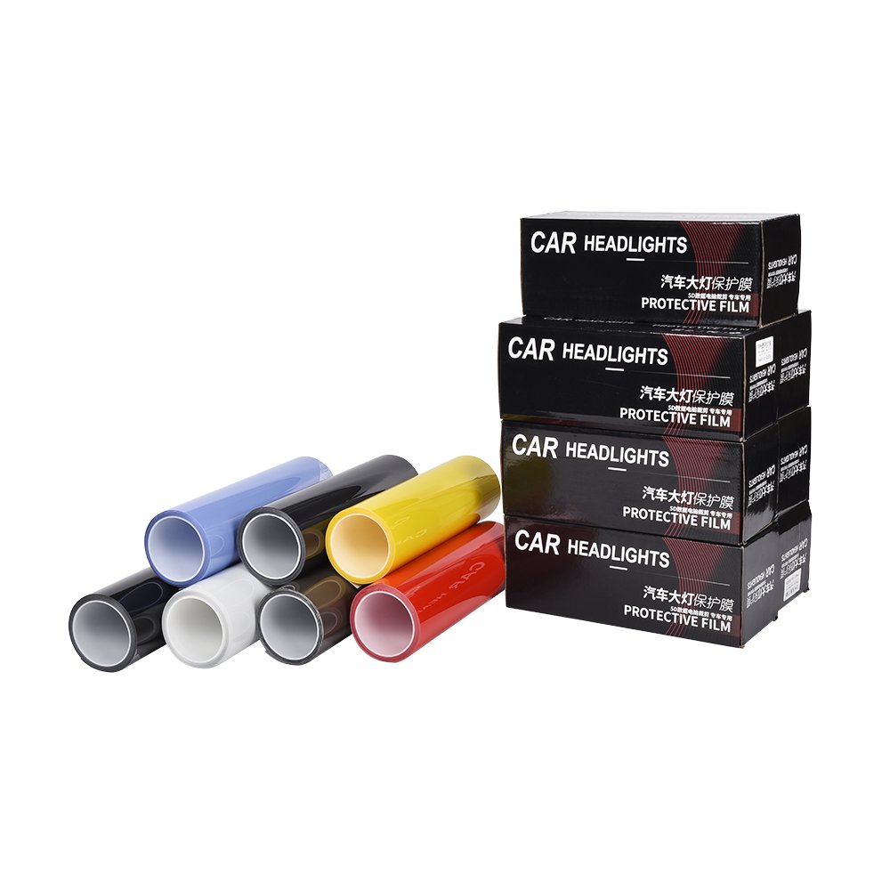 Self Healing Dark Black Automobile Led Lamp Protection Film Anti-Scratch Car Wrap Headlight Film