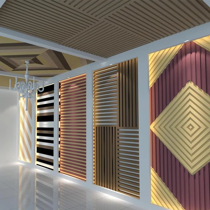 pvc wall panel films fluted panel design