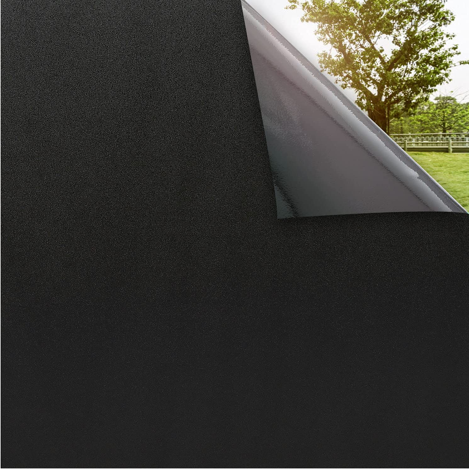 50cm*30m no glue removable static cling total blackout privacy window film 100% UV rejection black window glass covering