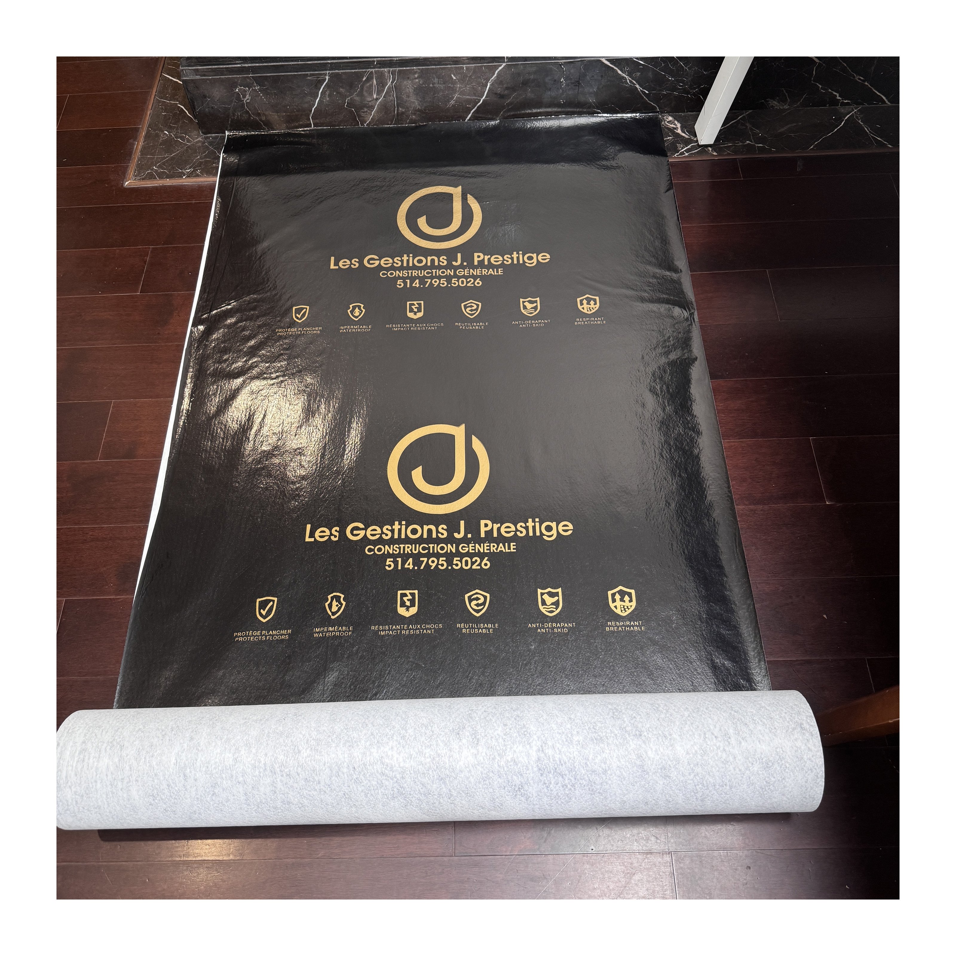 Protection Film Roll for Construction & Renovation Adhesive Sticky Temporary Floor Protection Film