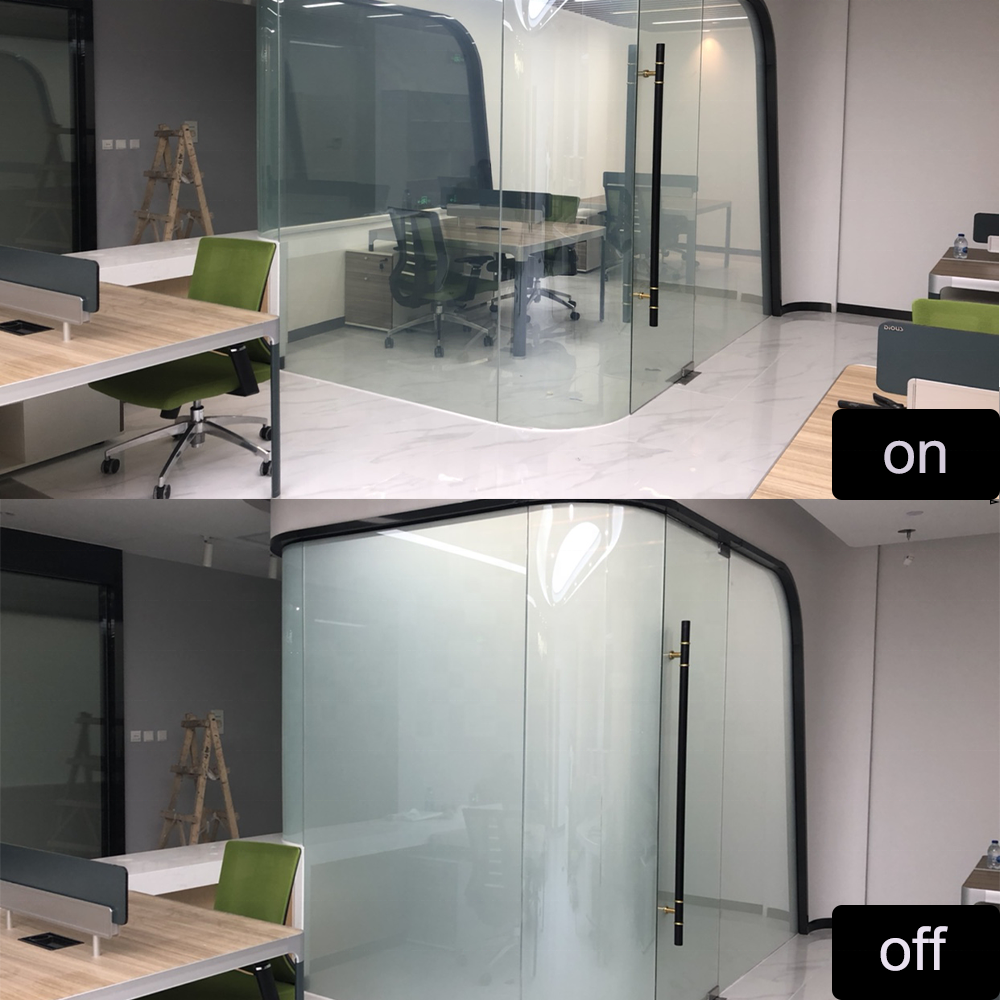 Window Smart Pdlc Glass Film Glass Door Design Protect Privacy Custom Smart Tint Magic Glass Bank Ticket Frosted Smart Film Roll