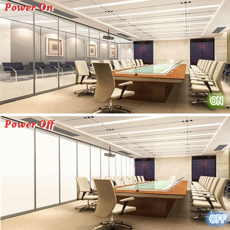 Window Smart Pdlc Glass Film Glass Door Design Protect Privacy Custom Smart Tint Magic Glass Bank Ticket Frosted Smart Film Roll