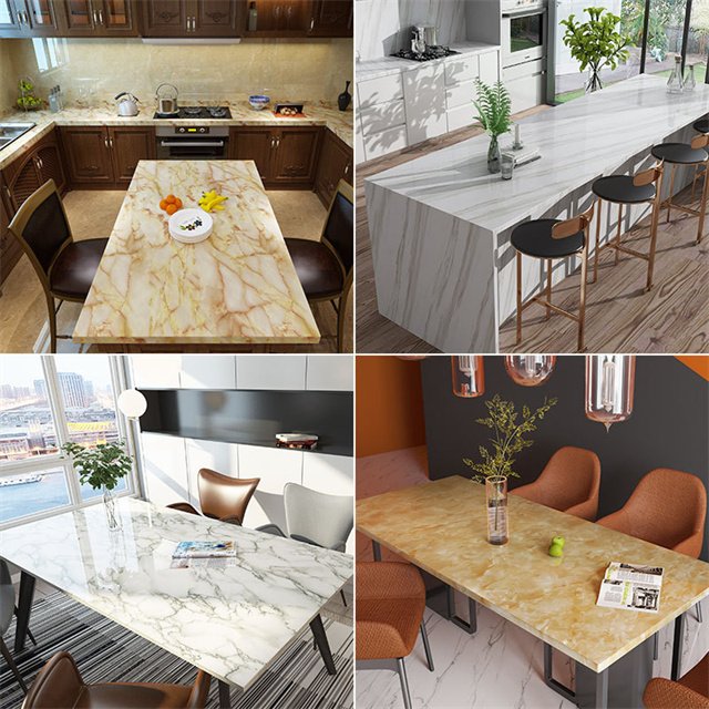 Bedroom livingroom kitchen bathroom water-proof anti-oil marble decorative furniture laminated panel films
