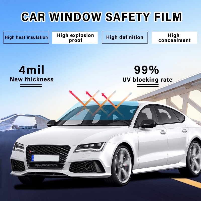 70%VLT 4MIL Safety Windshield Window Film High Definition UV Rejection Nano Ceramic Car Solar Window Tint Film