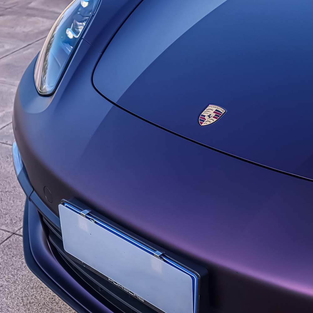 Spot Wholesale New Satin Black Magic Purple Car Sticker PVC Car Body Protective Film Car Decorative Wrap Vinyl