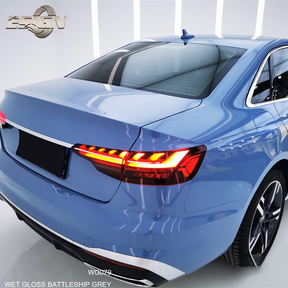 CRYSTAL GLOSS BATTLESHIP GREY Car Wrap Vinyl High Flexible Polymeric PVC Film Auto Decoration Sticker Imported Removable Glue