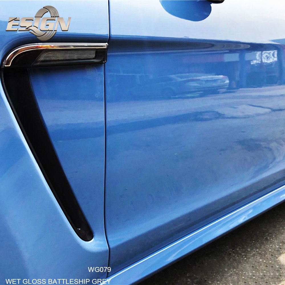 CRYSTAL GLOSS BATTLESHIP GREY Car Wrap Vinyl High Flexible Polymeric PVC Film Auto Decoration Sticker Imported Removable Glue