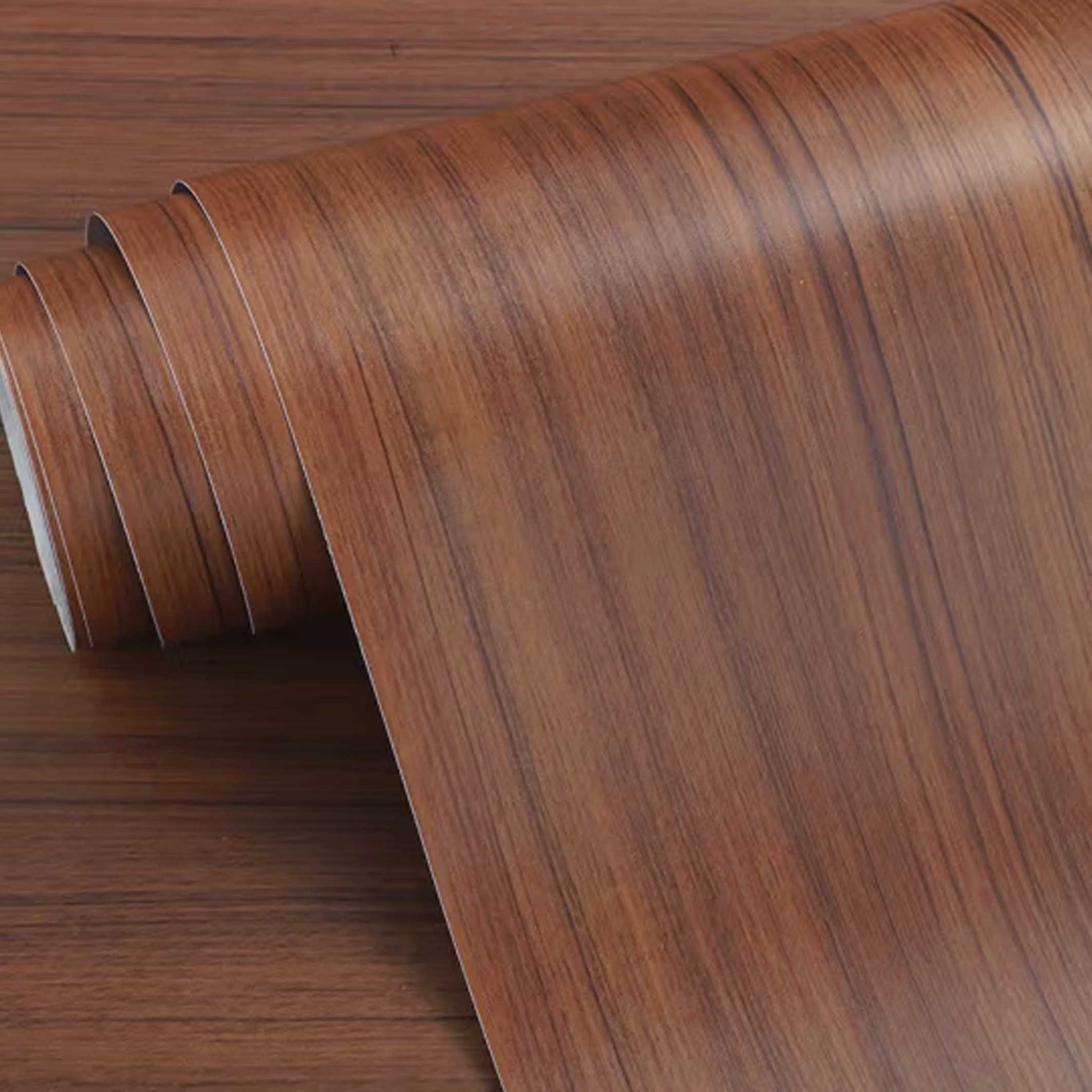 Best quality not adhesive pvc membrane press wood grain foil wooden colour vinyl film wrapped wooden roll for MDF furniture