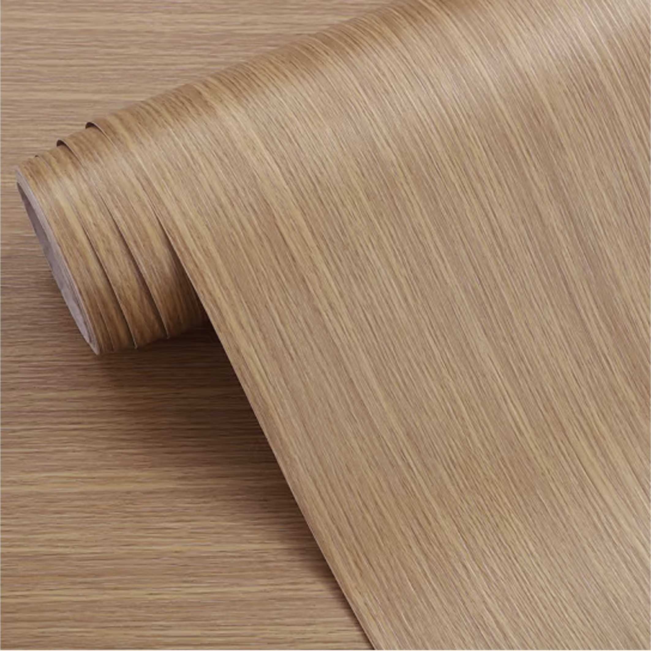 Best quality not adhesive pvc membrane press wood grain foil wooden colour vinyl film wrapped wooden roll for MDF furniture