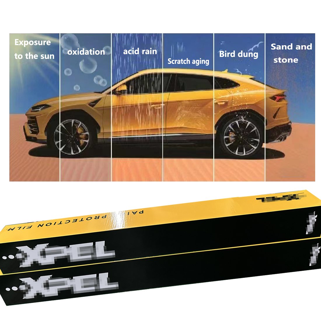 usa xpel Factory Price TPH Film Car Full Body Grey Gold Wrap Vinyl Wrapping Film Car Wrap Sticker For Car
