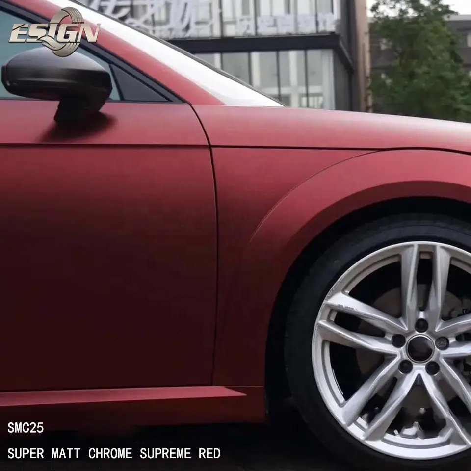 ICE FILM MATT SUPREME RED Vinyl Wrap for Car Vehicle Exterior Roll Surface Protective Film Self-adhesive Sticker Decal