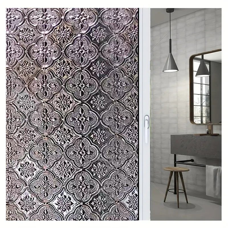Colorful Modern Embossed Glass Film 40cm Width Stylish and Elegant Decorative Films for Hotel Interiors