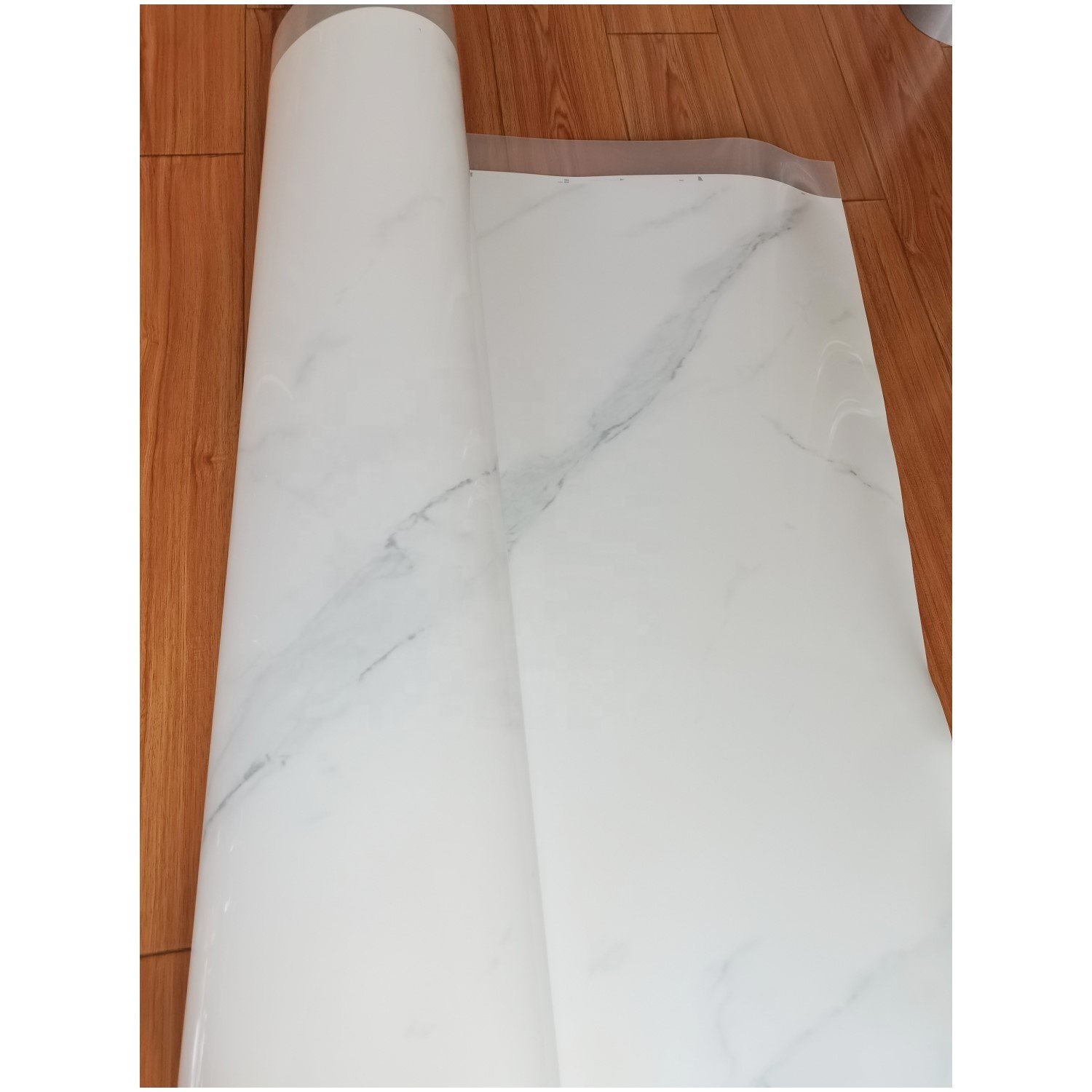 Rigid Marble Effect PVC Membrane Film Tabletop Anti Oil PVC Decorative Film For Dining-table