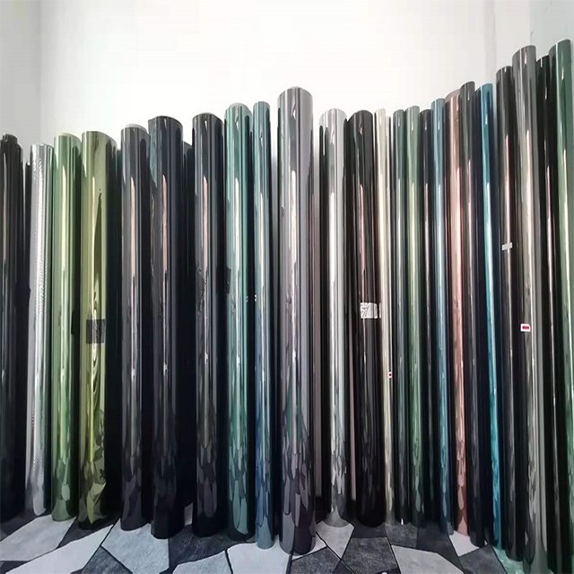 High Heat Insulation Dark Blue Sliver Decorative Window Glass Solar Window Film For Building