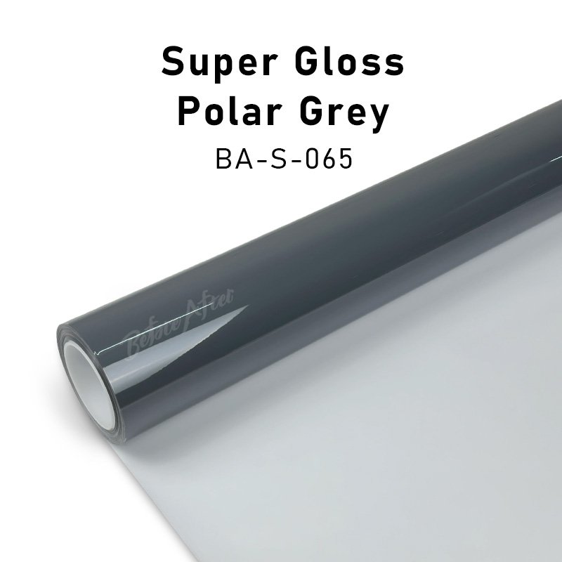 1.52*17m High Glossy Grey Auto Stickers for Car Adhesive Vinyl Super Glossy Arctic Grey self-healing Wrap film