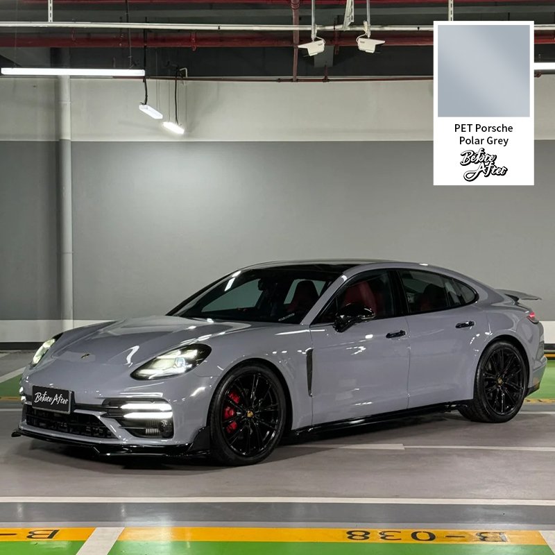 1.52*17m High Glossy Grey Auto Stickers for Car Adhesive Vinyl Super Glossy Arctic Grey self-healing Wrap film