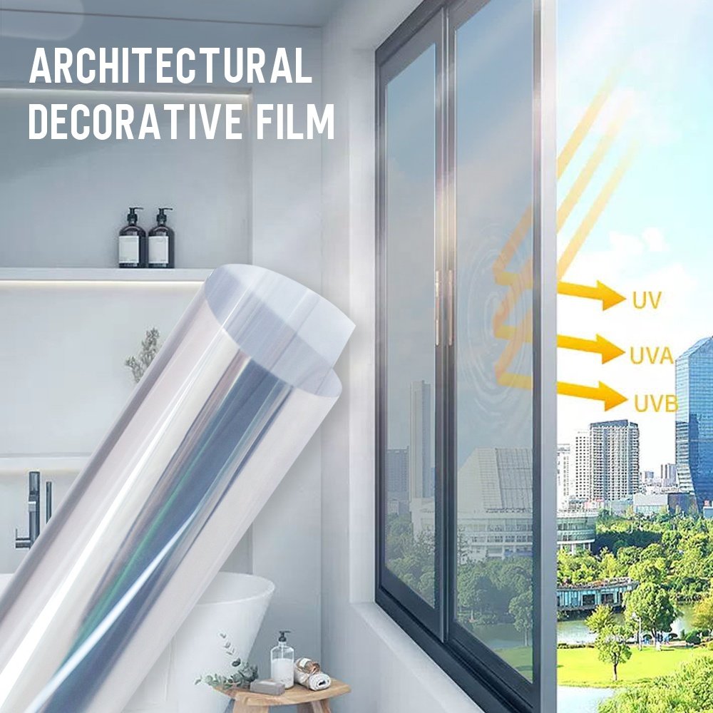 Customized factory Silver Light35 Silver Window Film,One Way Vision Home Office building film,Reflective Solar Tint Film