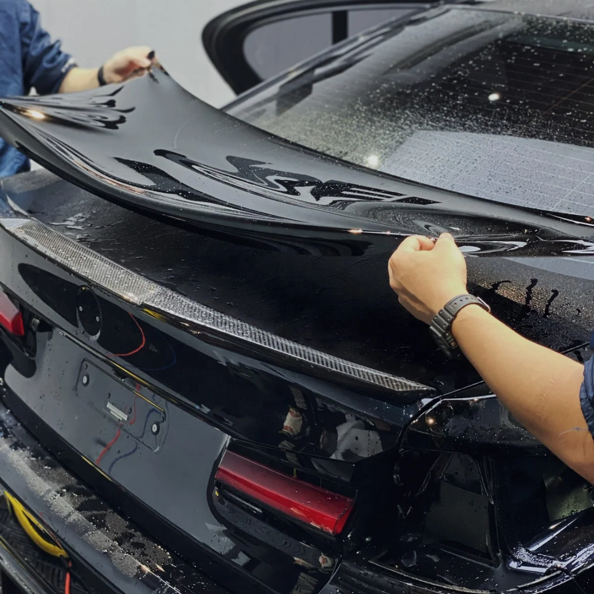 Black PPF 60"x50' Anti Scratch Anti Fouling PPF Film 7.5mil black car paint protection film TPU PPF