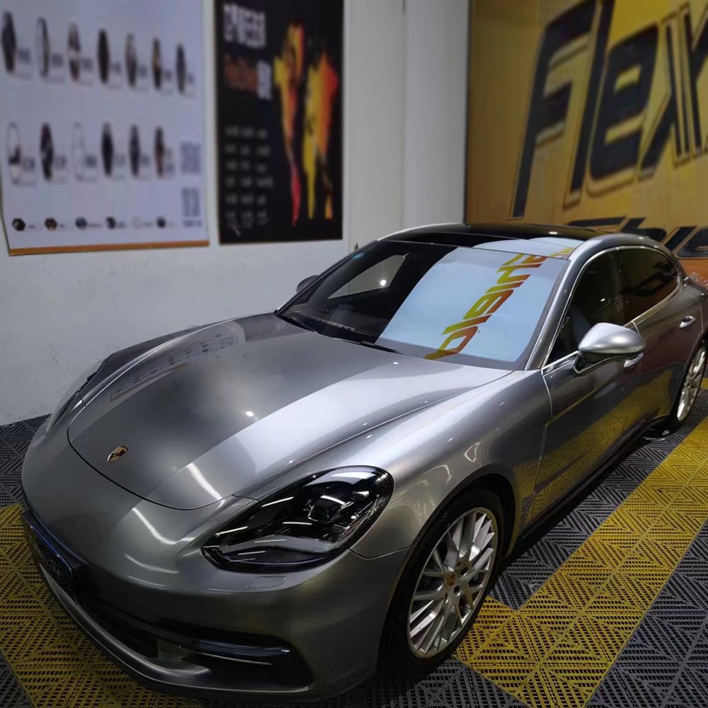 WRAPMASTER 5*59FT Air Bubble Free PET Backing Metal Paint Silver Car Wrap Cost Metallic Vinyl Car Wrap Stickers