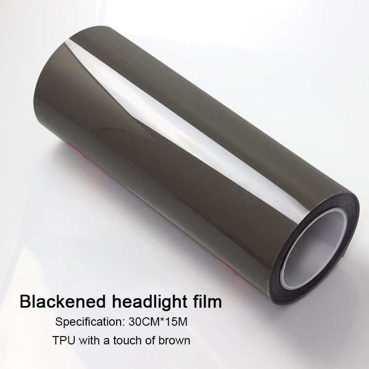 30CM*15M TPU Car Headlight Film Anti Scratch Light Black Smoke Black Dark Black Light Gray Car Lamp Film High Visibility for Car