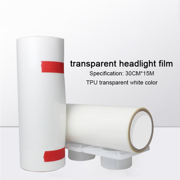 30CM*15M TPU Car Headlight Film Anti Scratch Light Black Smoke Black Dark Black Light Gray Car Lamp Film High Visibility for Car