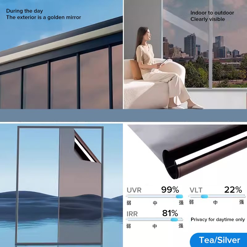 viwocool window sticker glass film decorative uvr99 colorful window sticker tinted film window building