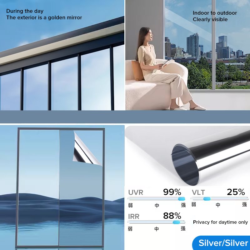 viwocool window sticker glass film decorative uvr99 colorful window sticker tinted film window building