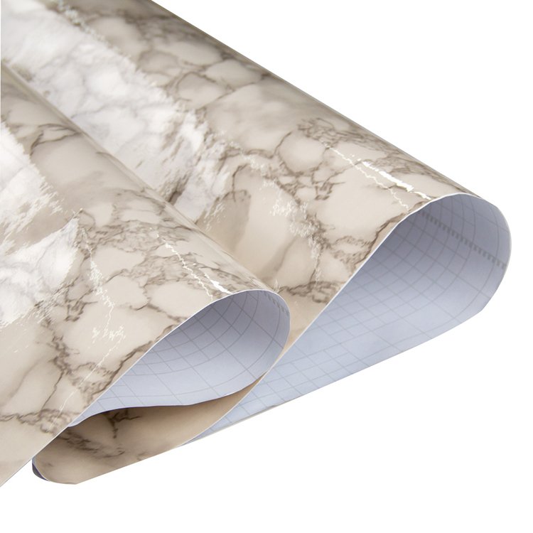 PVC WRAPPING FILM Vinyl Marble Wallpaper Self-Adhesive Marble design PVC decorative film for furniture laminate profile wrapping