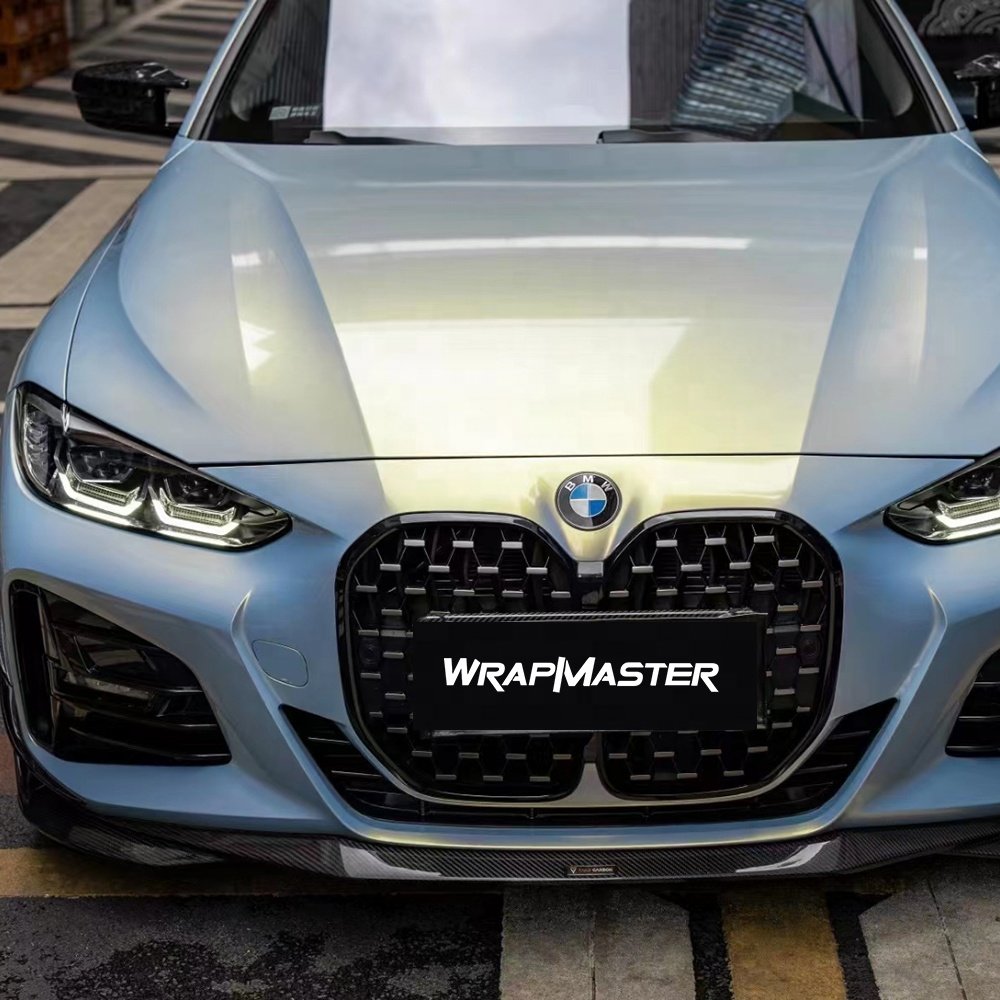 WRAPMASTER 1.52*17m PET Backing Color Shift Gold Blue Car Body PVC Stickers Vinyl Wrap How To Wrap a Car