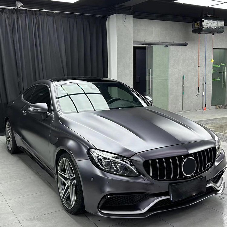 Pure Metal Dark Grey Fashion grey Car Wrap Vinyl Car Body Stickers Film Color Change For Vehicle Car Wrapping