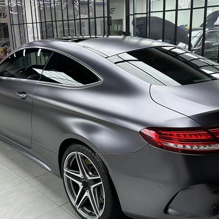 Pure Metal Dark Grey Fashion grey Car Wrap Vinyl Car Body Stickers Film Color Change For Vehicle Car Wrapping