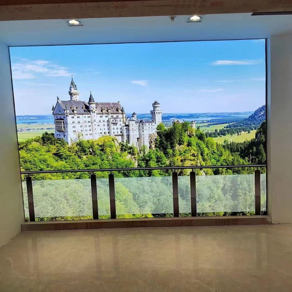 Interior Led Light Decorative Films Pvc Translucent 3d Effect custom Uv Printed Stretch Ceiling Film for luxury office