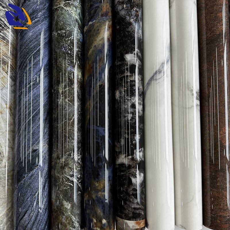 Luxury Stone PET PVC Decorative Film for UV Board Marble Sheet High Glossy Marble PET Decor Film for PVC Wall Panel