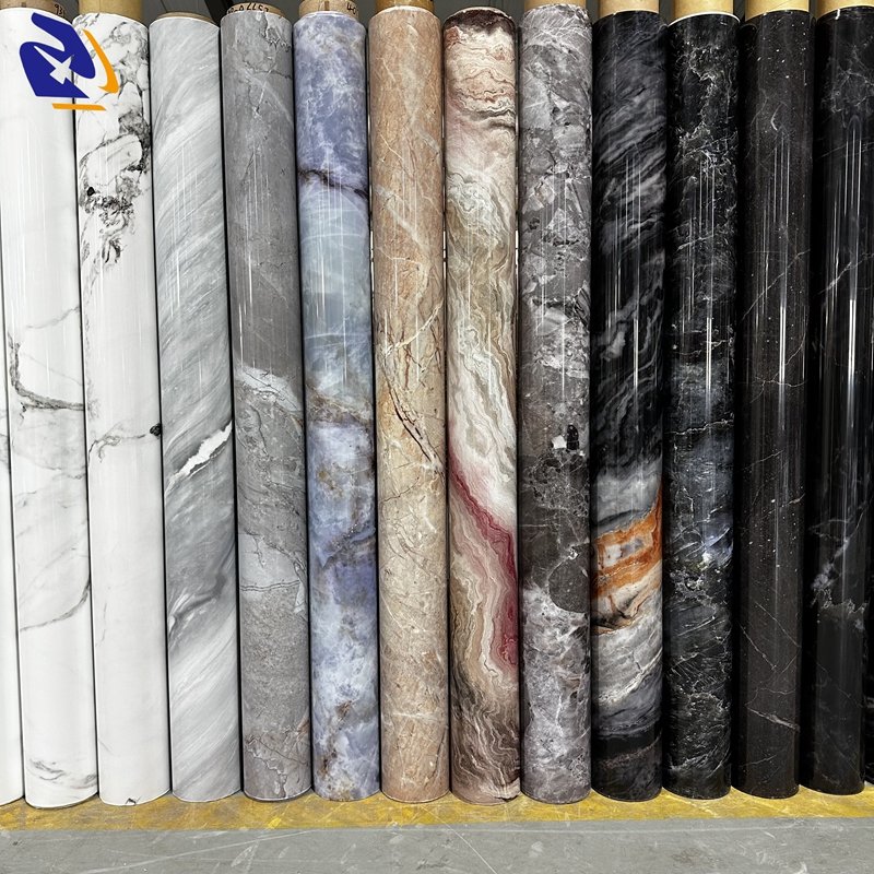 Luxury Stone PET PVC Decorative Film for UV Board Marble Sheet High Glossy Marble PET Decor Film for PVC Wall Panel