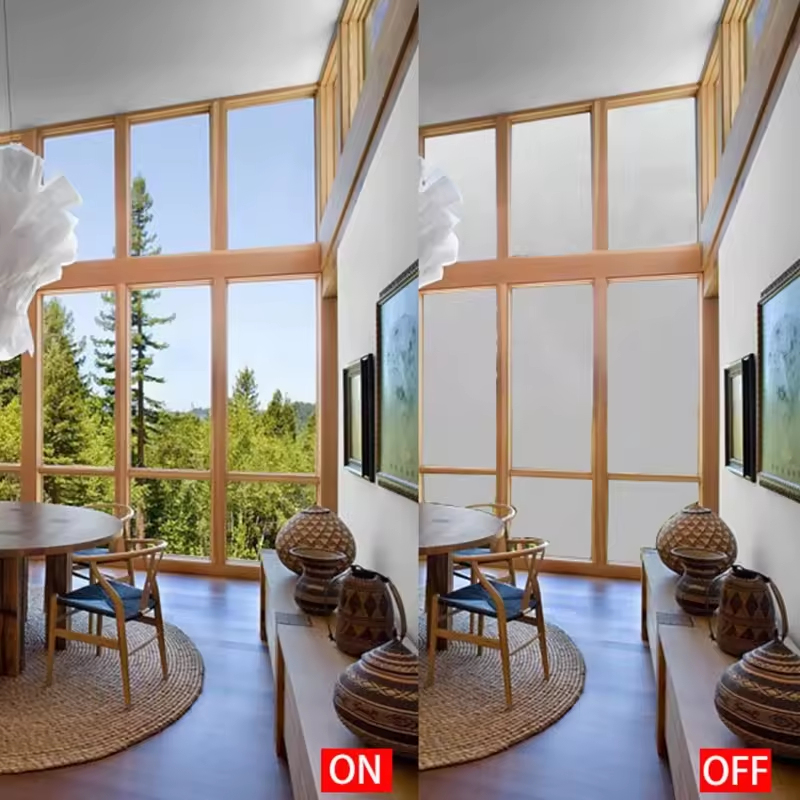 Factory Switchable Privacy Film Electrostatic PDLC Smart Glass Film for office building
