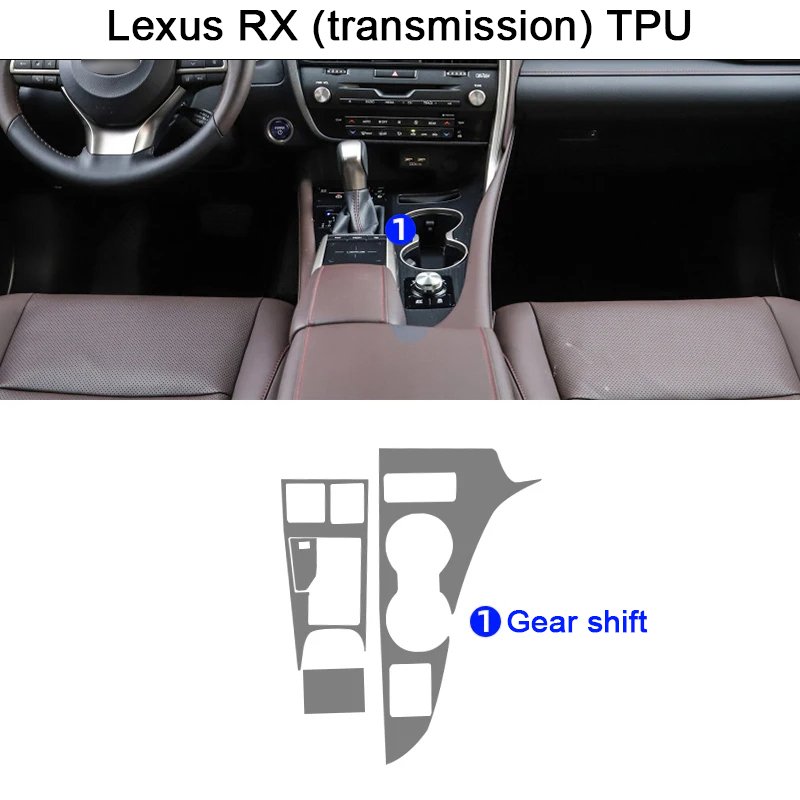 Tpu Transparent Film for Lexus RX ES LS Car Interior Sticker Center Console Air Outlet Gear Navigation Dashboard Door Panel