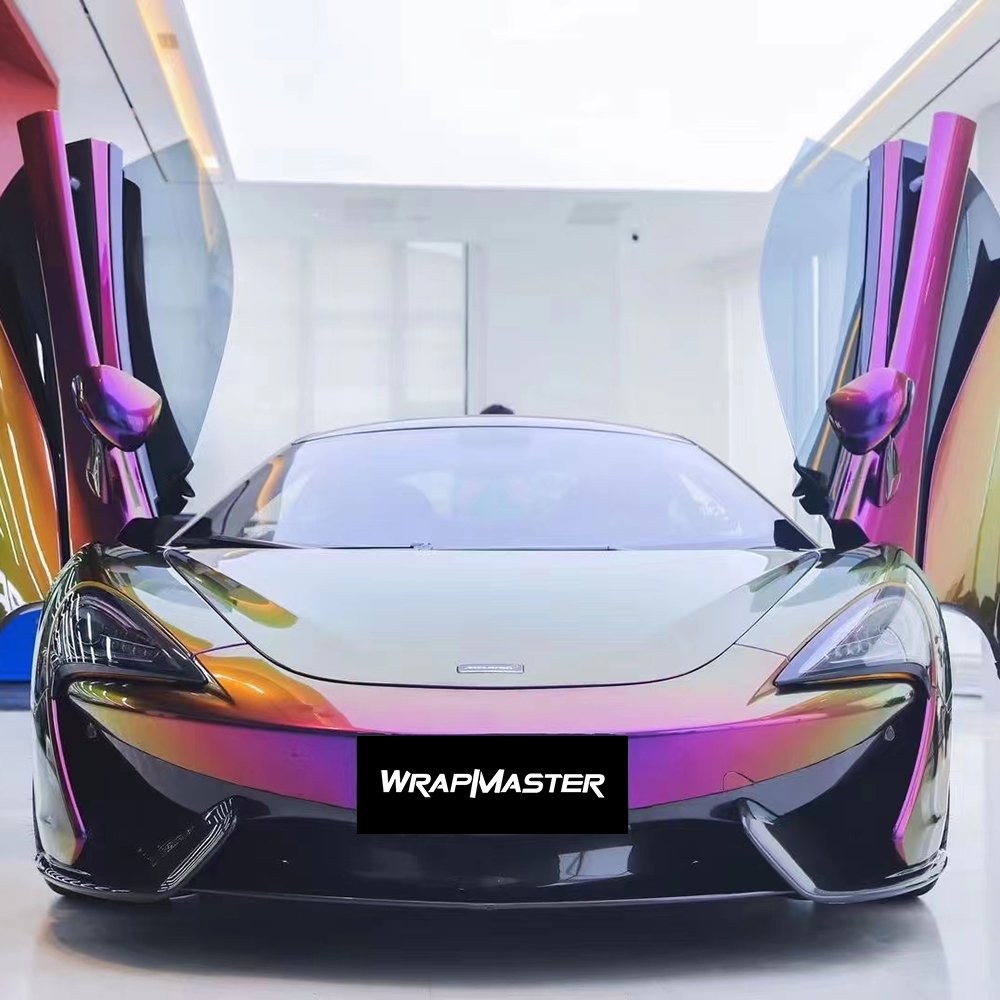 WRAPMASTER PET Super Gloss Color Shift Magic Colored Purple Vinyl Car Wrap vinyl stickers