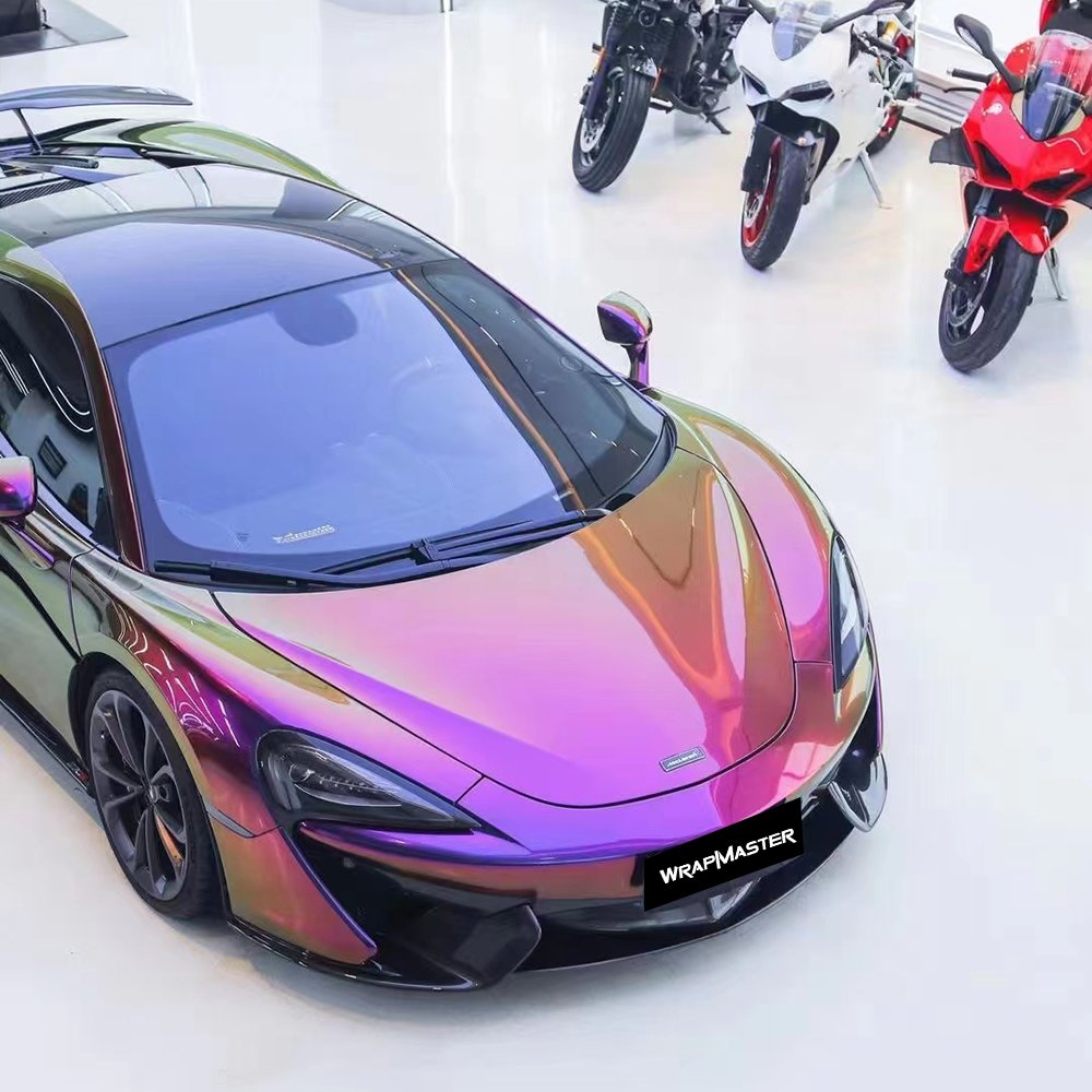 WRAPMASTER PET Super Gloss Color Shift Magic Colored Purple Vinyl Car Wrap vinyl stickers