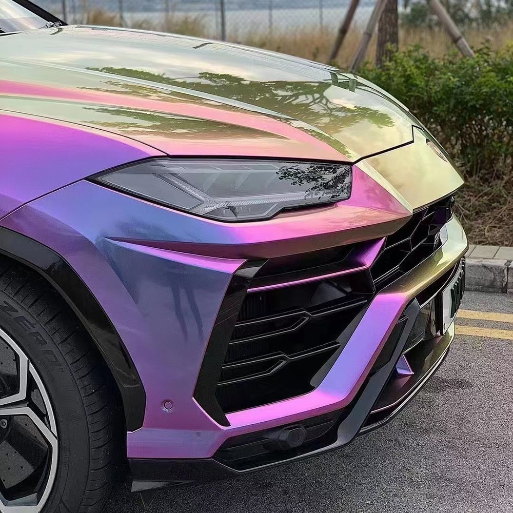 WRAPMASTER PET Super Gloss Color Shift Magic Colored Purple Vinyl Car Wrap vinyl stickers